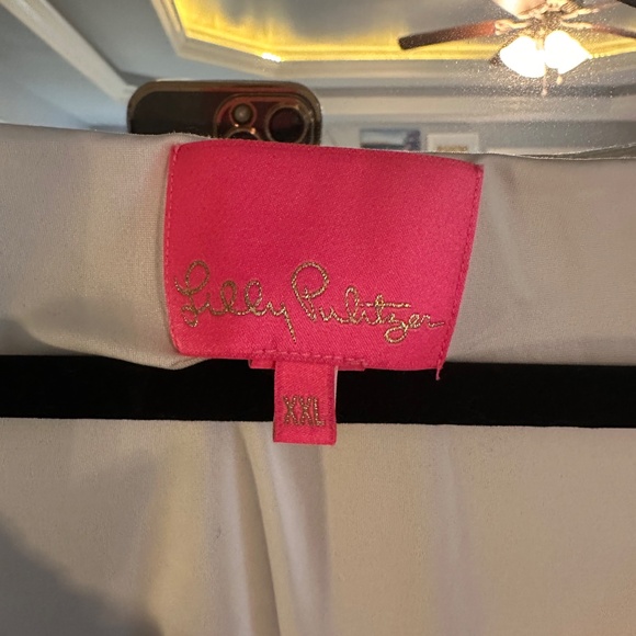 Lilly Pulitzer XXL Geanna Dress Resort White with Scalloped Shell Lace - Picture 2 of 6